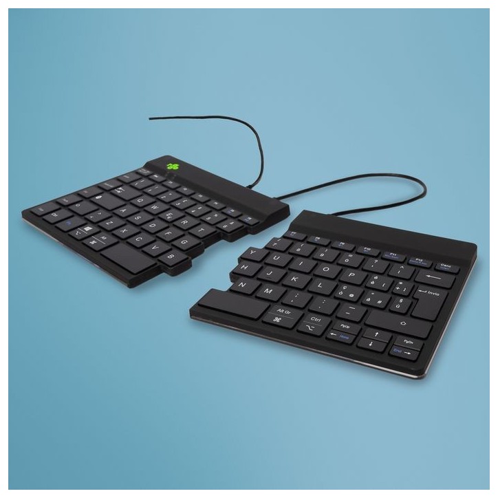 RGOSP-ITWIBL R-Go Split Ergonomic Keyboard QWERTY (IT), black, wired