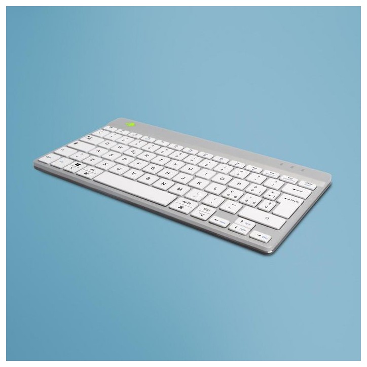 RGOCOITWLWH R-Go Compact Break keyboard, QWERTY (IT), bluetooth, white