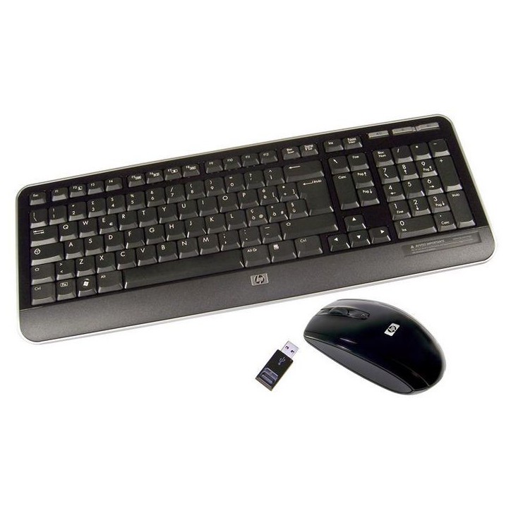 505143-061 HP RF Tastiera Keyboard (Italy) Black + Mouse 697347-061
