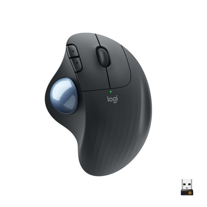 910-005872 Logitech ERGO M575 Wireless Trackball Mouse , RF Wireless + Bluetooth, Alkaline, Graphite 833000