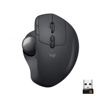910-005179 Logitech MX Ergo, RF Wireless + Bluetooth, Lithium Polymer (LiPo), Graphite 809009
