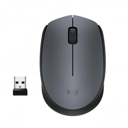 910-004642 Logitech M170 Wireless Mouse, RF Wireless, Alkaline, Grey