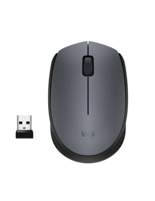 910-004642 Logitech M170 Wireless Mouse, RF Wireless, Alkaline, Grey