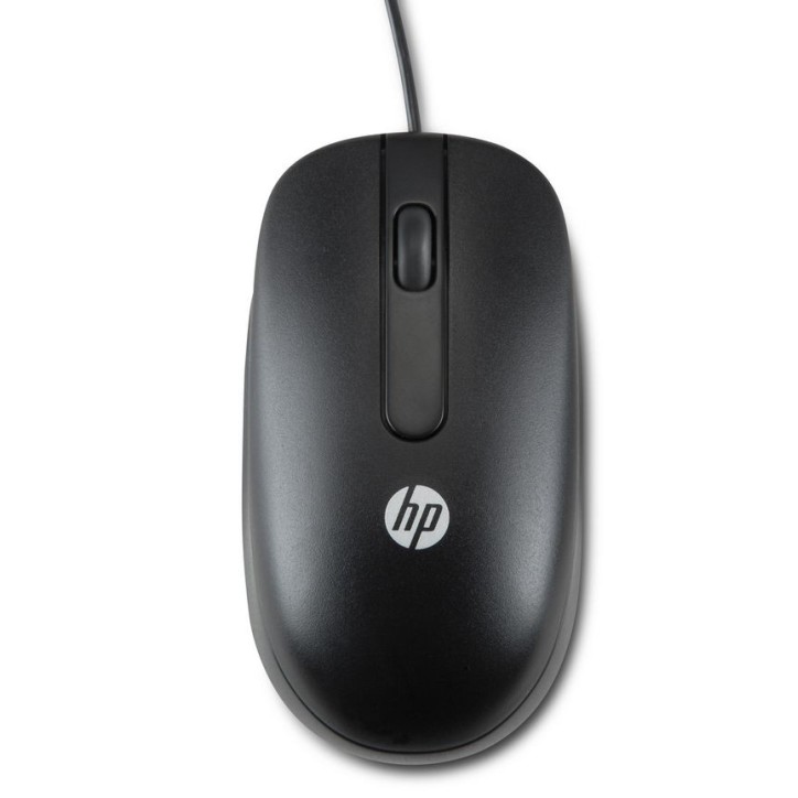 QY777AT HP USB Optical Scroll Mouse, 800DPI, Black