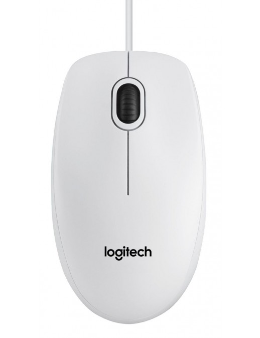 910-003360 910-003360 Logitech B100 Optical USB Mouse, USB Type-A, White 798569 Ambidextrous