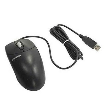 537749-001 537749-001 HP HP USB two-button scroll wheel optical mouse (Jack Black) - Has 1.8m (6.0 feet) long cable with USB ...