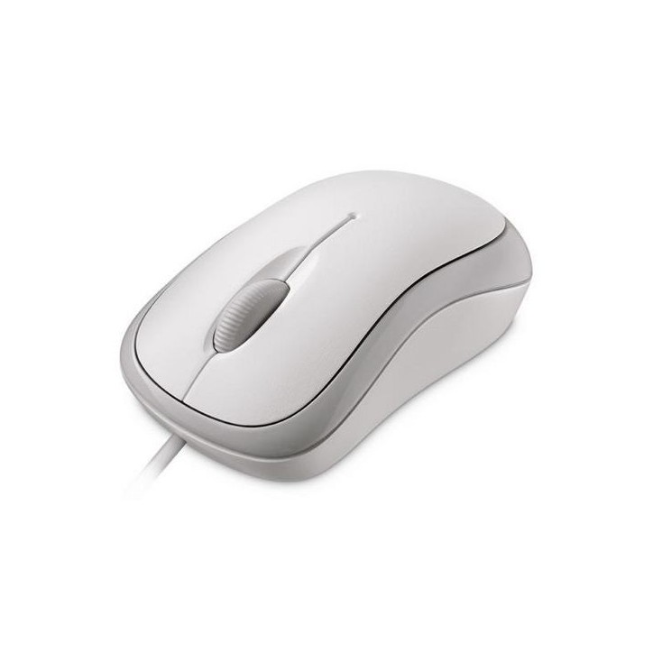 P58-00060 Microsoft Basic Optical Mouse, USB, 800dpi, White 1038650