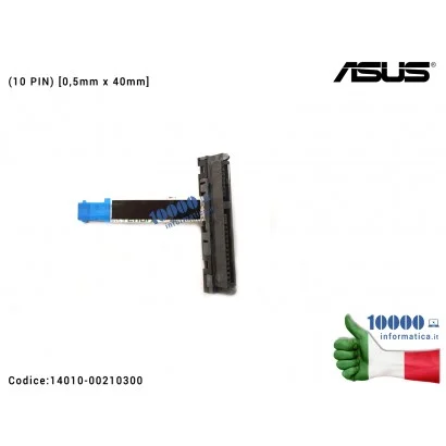 14010-00210300 Cavo Hard Disk HDD FFC ASUS Mini PC EeeBox E510 E810 VivoPC GR8II GR8II6 (10 PIN) [0,5mm x 40mm] 14010-0021030...