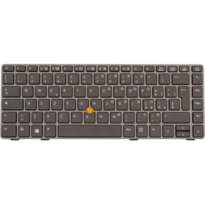 702651-061 HP Tastiera Keyboard with pointing stick for use on HP EliteBook 8470p Notebook PC...