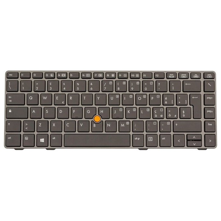702651-061 HP Tastiera Keyboard with pointing stick for use on HP EliteBook 8470p Notebook PC computer models equipped with the 