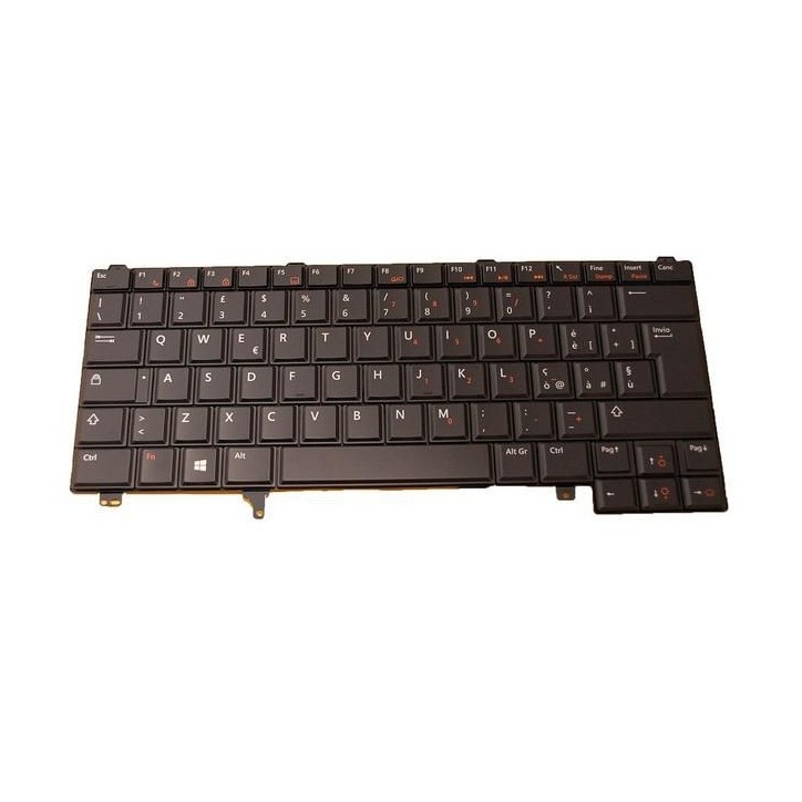 7P3XP Dell EMEA Only Tastiera Keyboard Italian 84 Keys Backlit Black Darfon Electronics Corp 07P3XP