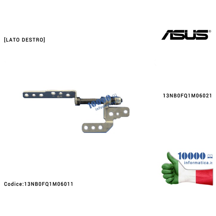 Cerniera Hinge ASUS X510UA X510UF X510UN X510UQ X510UR (DESTRA) Cerniera Hinge [DX] [Versione HD] ASUS VivoBook X510 S510 (HD) S