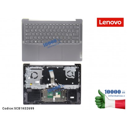 Tastiera Italiana Completa di Top Case Superiore LENOVO Yoga Slim 6 14IAP8 (82WU)...