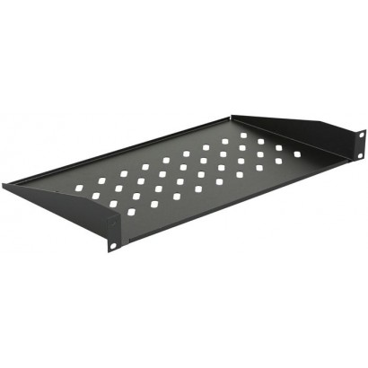 RAS200BL Lanview by Logon 1U 19" D250mm RACK MOUNT SHELF BLACK RAS200BL