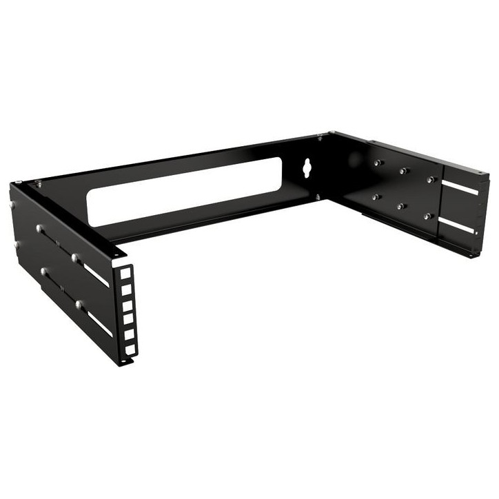 RAR200BL Lanview by Logon 19'' 2U Adjustable Depth Open Frame Rack Wall Mount RAR200BL