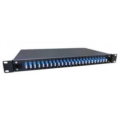 LVO233845 Lanview 24-Port Fibre patch panel mounted with 24 x LC duplex Single Mode connectors