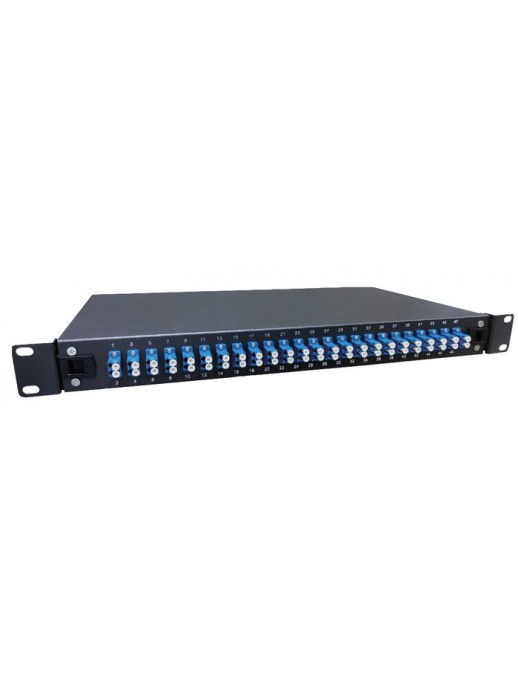 LVO233845 Lanview 24-Port Fibre patch panel mounted with 24 x LC duplex Single Mode connectors