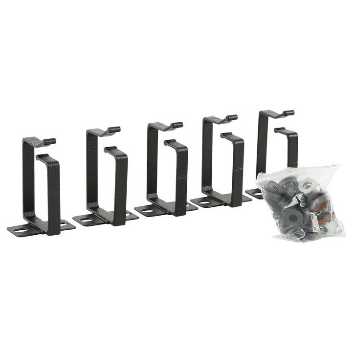 RAO120BL Lanview by Logon CABLE ORGANIZER HOOK SET, ALUMINUM 44x60mm, 5 PCS 19-11, RAO120BL