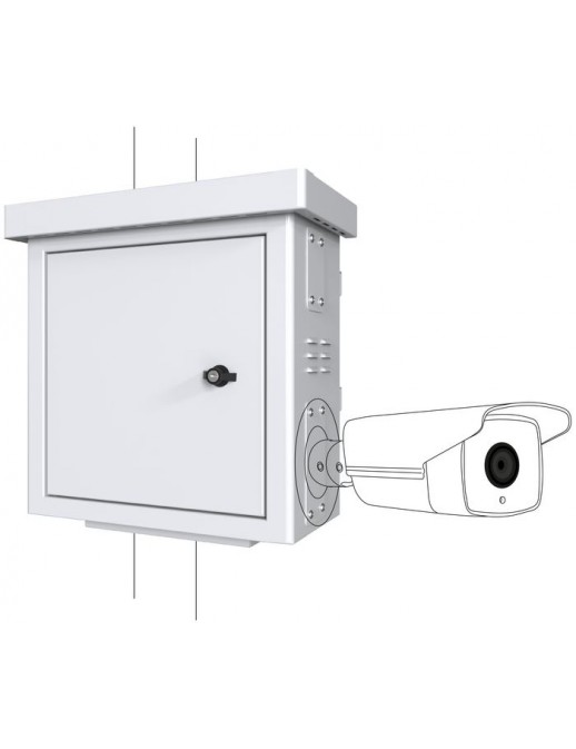 RCCTV001 Lanview by Logon Mini Radius Pole Mounted CCTV Cabinet For 4 cameras RCCTV001