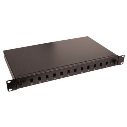 LVO231553 Lanview 12-Port Fibre patch panel for SC simplex/LC duplex connectors Fiber ODF