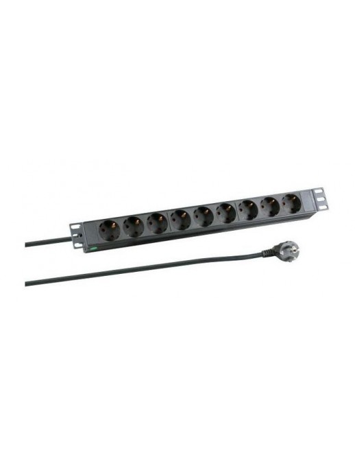 CABINETACC23 MicroConnect 8-way Outlet strip, 19" 3meter 1U