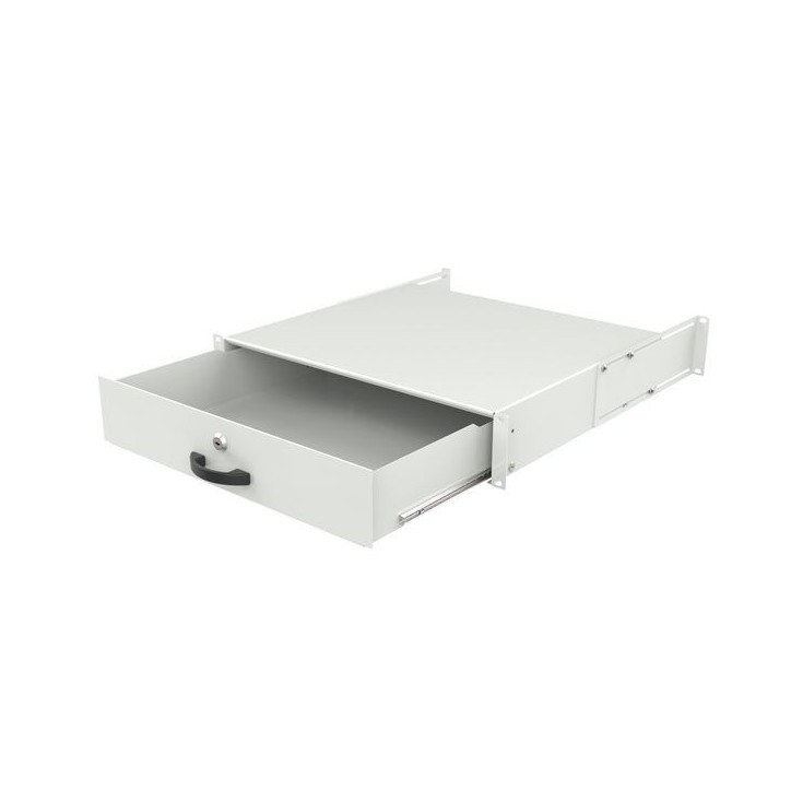 RAD105WH Lanview by Logon 2U 19" KEYBOARD, GENERAL USE, LOCKABLE DRAWER MODULE WHITE RAD105WH