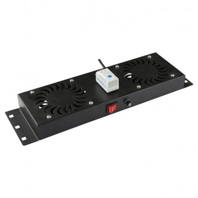 RAF115BL-UK Lanview by Logon 2 FANS, ANALOG THERMOSTAT CONTROL FAN MODULE BUILT-IN UK Plug RAF115BL