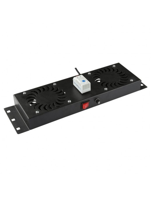 RAF115BL-UK Lanview by Logon 2 FANS, ANALOG THERMOSTAT CONTROL FAN MODULE BUILT-IN UK Plug RAF115BL