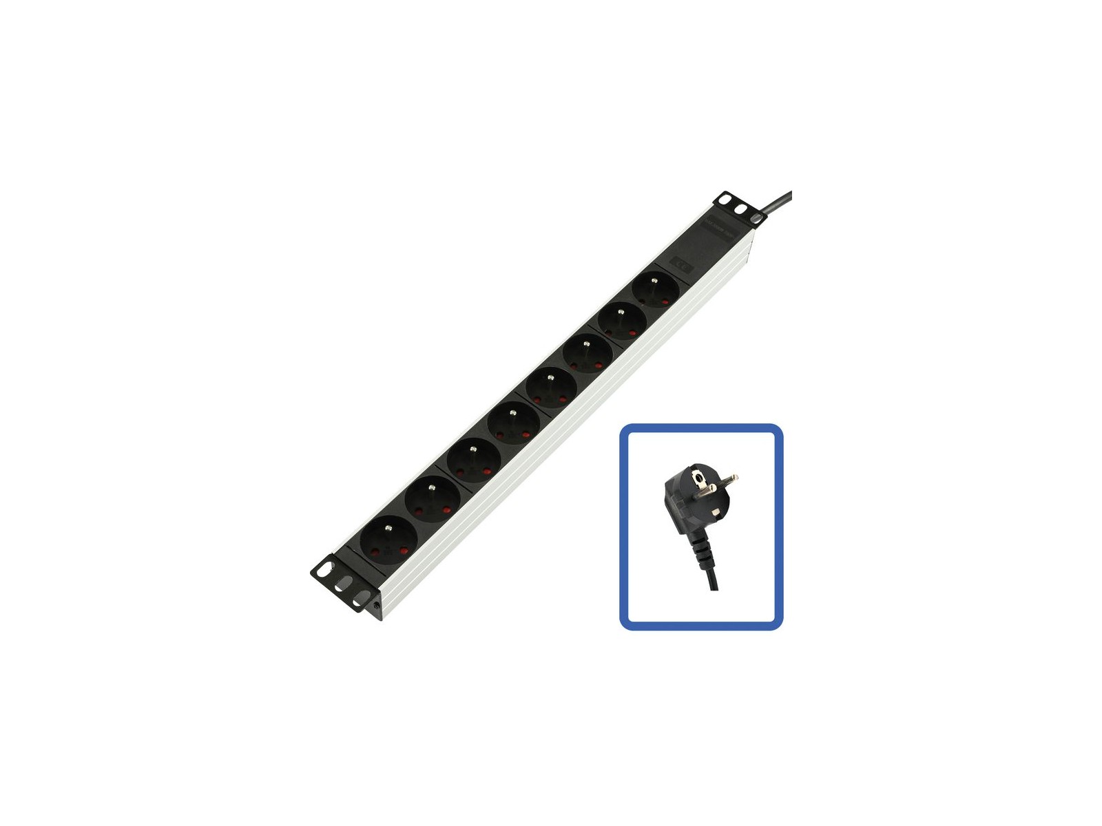 TUPS032 TUPS032 Lanview 19'' rack mount power strip, 1U, 1,5m, 10A with 8 x French Type E Schuko socket TUPS032 TUPS032 TUPS032 Lanview 19'' rack mount power strip, 1U, 1,5m, 10A with 8 x French Type E Schuko socket TUPS032