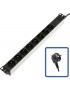 TUPS032 TUPS032 Lanview 19'' rack mount power strip, 1U, 1,5m, 10A with 8 x French Type E Schuko socket TUPS032