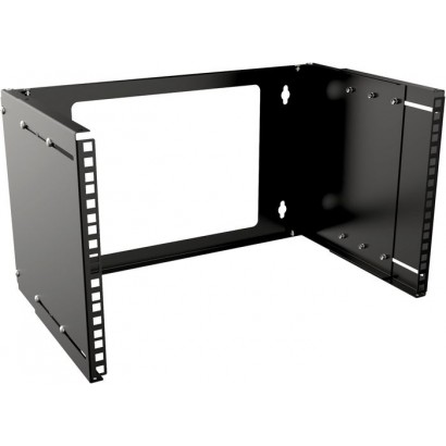 RAR210BL Lanview by Logon 19'' 6U Adjustable Depth Open Frame Rack Wall Mount RAR210BL