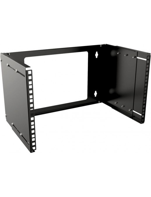 RAR210BL Lanview by Logon 19'' 6U Adjustable Depth Open Frame Rack Wall Mount RAR210BL