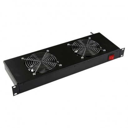 RAF310BL Lanview by Logon 2 FANS, ANALOG THERMOSTAT RACK MOUNT FAN MODULE 1U RAF310BL