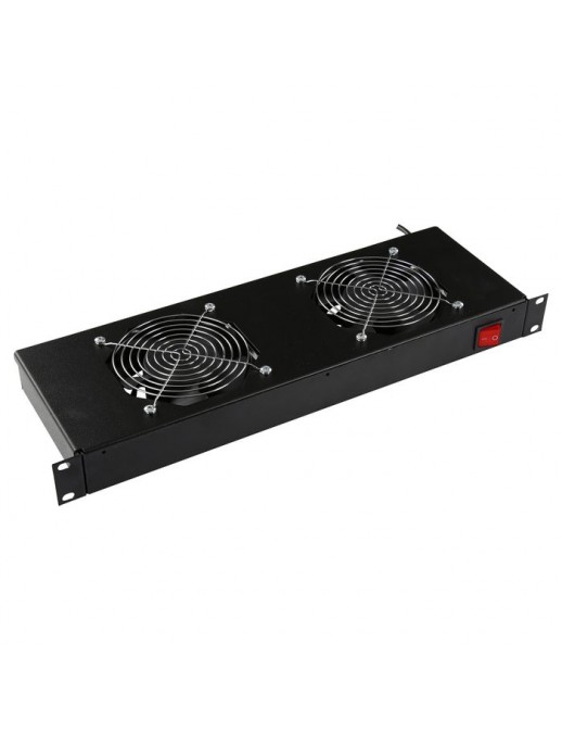 RAF310BL Lanview by Logon 2 FANS, ANALOG THERMOSTAT RACK MOUNT FAN MODULE 1U RAF310BL