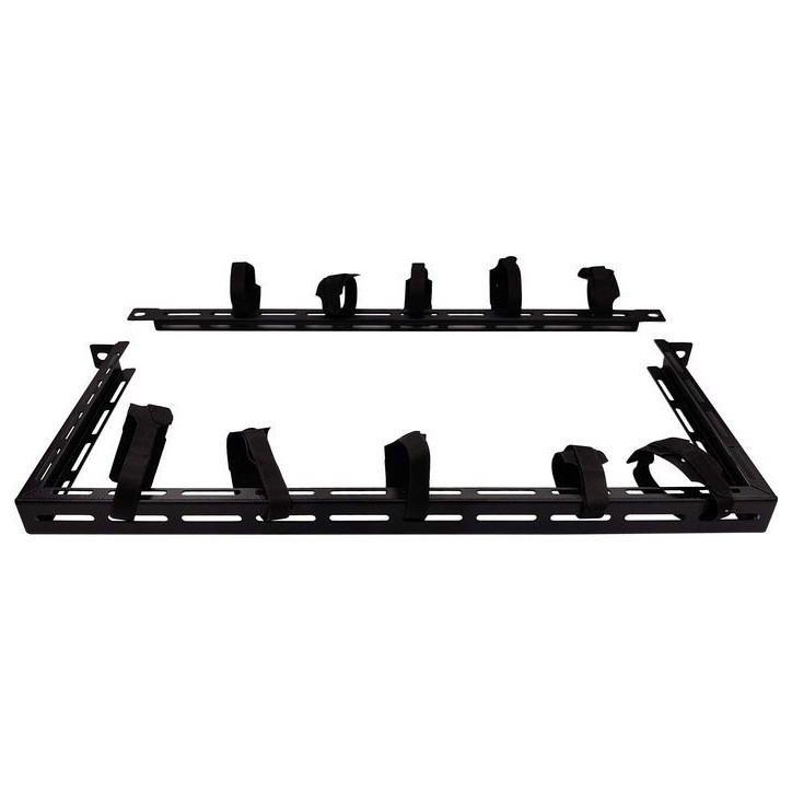 RAO220BL Lanview by Logon 1/2U 19" CABLE ORGANIZER PANEL WITH 10PCS VELCRO RAO220BL