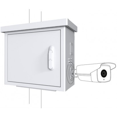 RCCTV002 Lanview by Logon Midi Radius Pole Mounted CCTV Cabinet For 4 cameras RCCTV002