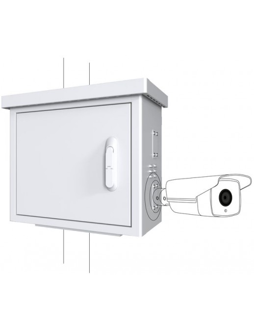 RCCTV002 Lanview by Logon Midi Radius Pole Mounted CCTV Cabinet For 4 cameras RCCTV002