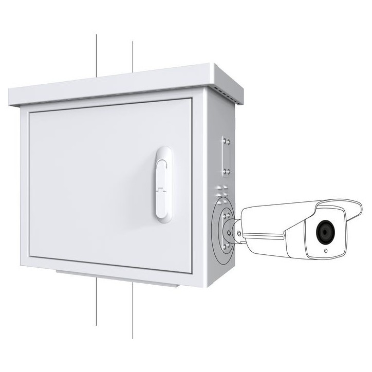 RCCTV002 Lanview by Logon Midi Radius Pole Mounted CCTV Cabinet For 4 cameras RCCTV002