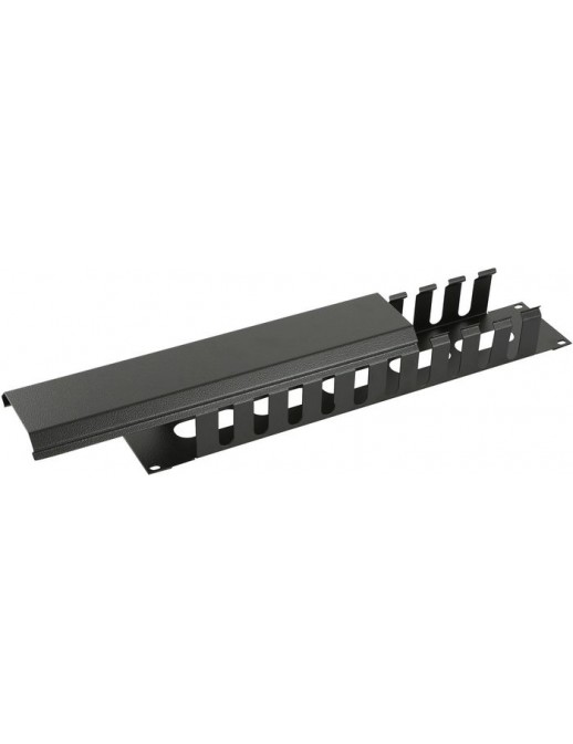 RAO405BL Lanview by Logon 2U 19" SLIDING COVER CABLE MANAGEMENT PANEL BLACK 19-26, 19-20, RAO405BL