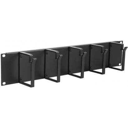 RAO105BL Lanview by Logon 2U 19" CABLE ORGANIZER PANEL, 5 HOOK BLACK RAO105BL