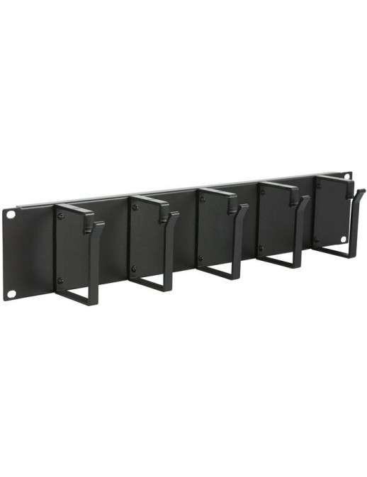 RAO105BL Lanview by Logon 2U 19" CABLE ORGANIZER PANEL, 5 HOOK BLACK RAO105BL