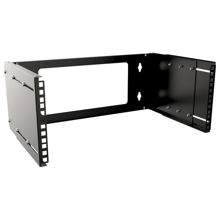 RAR205BL Lanview by Logon 19'' 4U Adjustable Depth Open Frame Rack Wall Mount RAR205BL