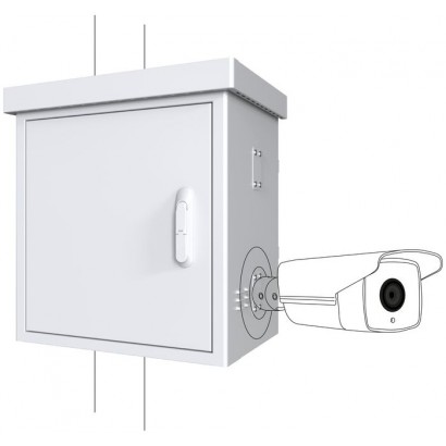 RCCTV003 Lanview by Logon Maxi Radius Pole Mounted CCTV Cabinet For 4 cameras RCCTV003