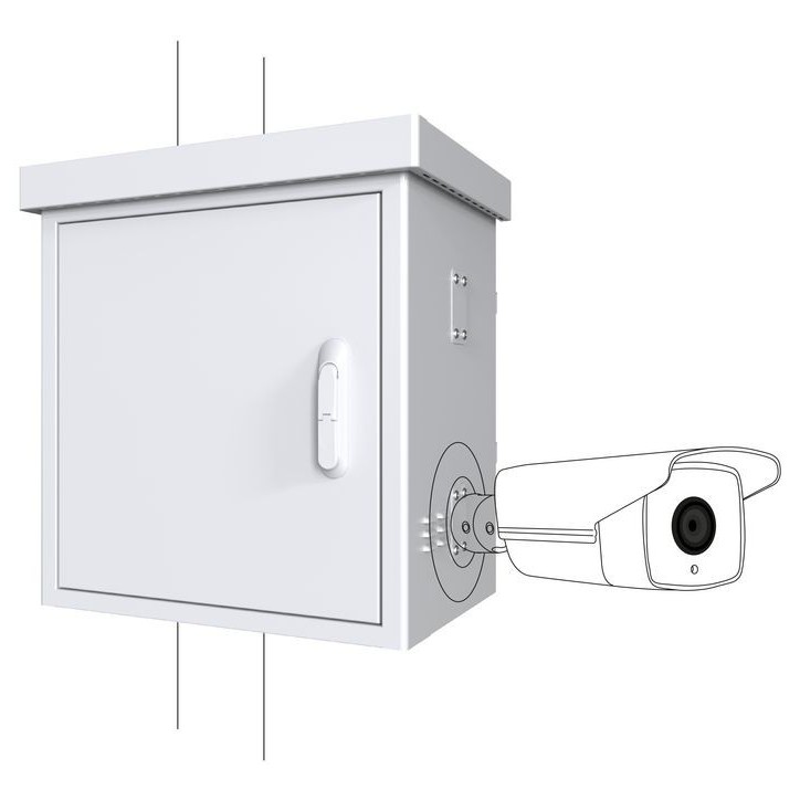 RCCTV003 Lanview by Logon Maxi Radius Pole Mounted CCTV Cabinet For 4 cameras RCCTV003