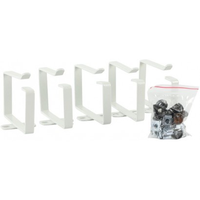 RAO125WH RAO125WH Lanview by Logon CABLE ORGANIZER HOOK SET, ALUMINUM 88x60mm, 5 PCS RAO125WH