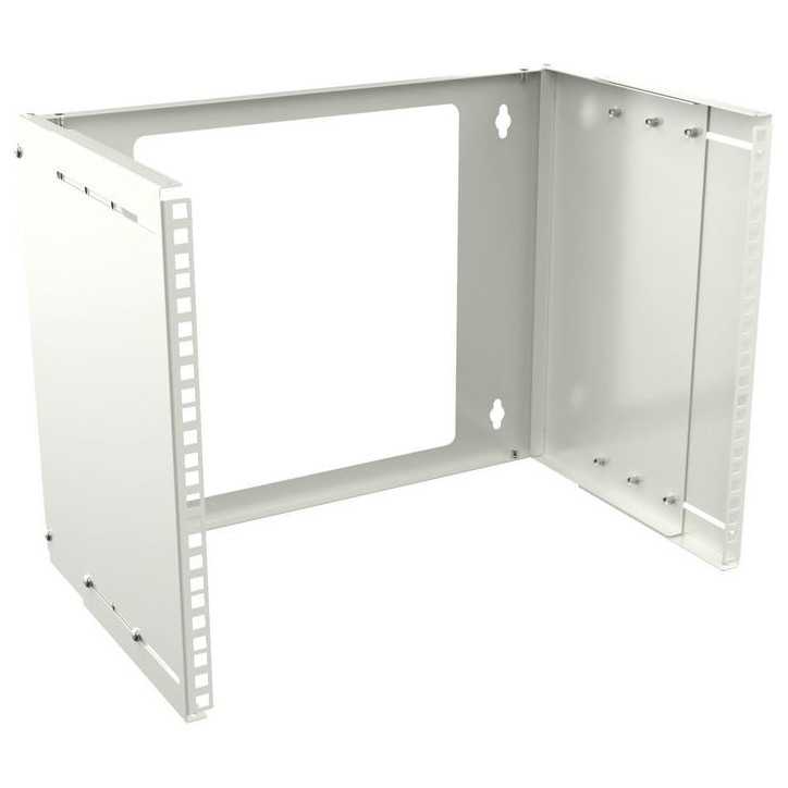 RAR215WH Lanview by Logon 19'' 8U Adjustable Depth Open Frame Rack Wall Mount RAR215WH