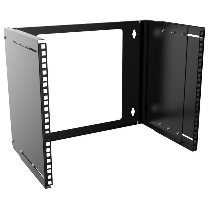 RAR220BL Lanview by Logon 19'' 10U Adjustable Depth Open Frame Rack Wall Mount RAR220BL