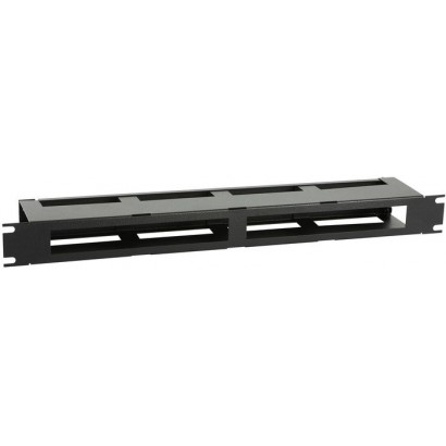 RAO420BL Lanview by Logon 1U 19" R TYPE CABLE MANAGEMENT PANEL WITH COVER BLACK RAO420BL