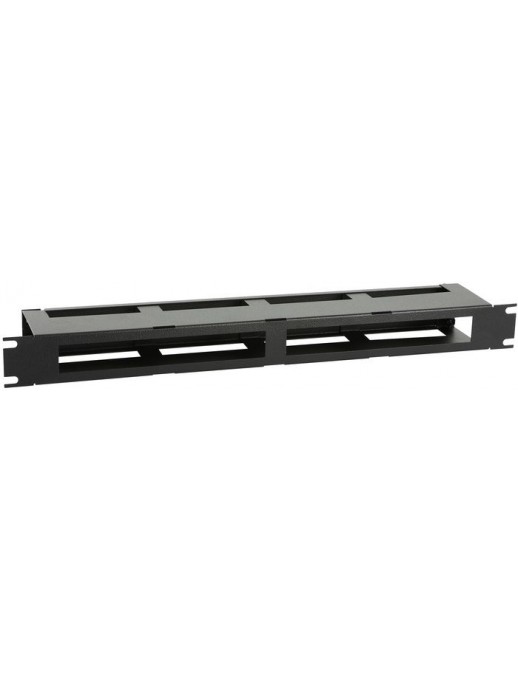 RAO420BL Lanview by Logon 1U 19" R TYPE CABLE MANAGEMENT PANEL WITH COVER BLACK RAO420BL