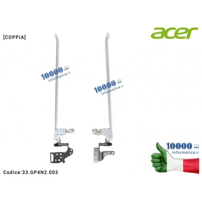 33.GP4N2.003 Cerniere Staffe ACER Aspire A315 A515 A315-33 A315-41G A315-53G A515-41G A515-51 A515-51G Cerniere Hinges ACER A...